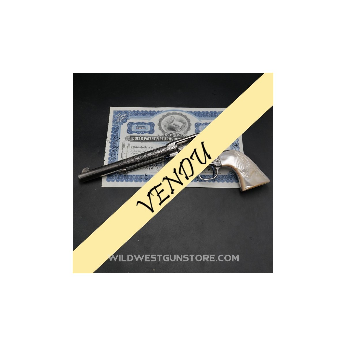 Unique Colt gravé Ben Lane Colt Master Engraver Cal 38LC