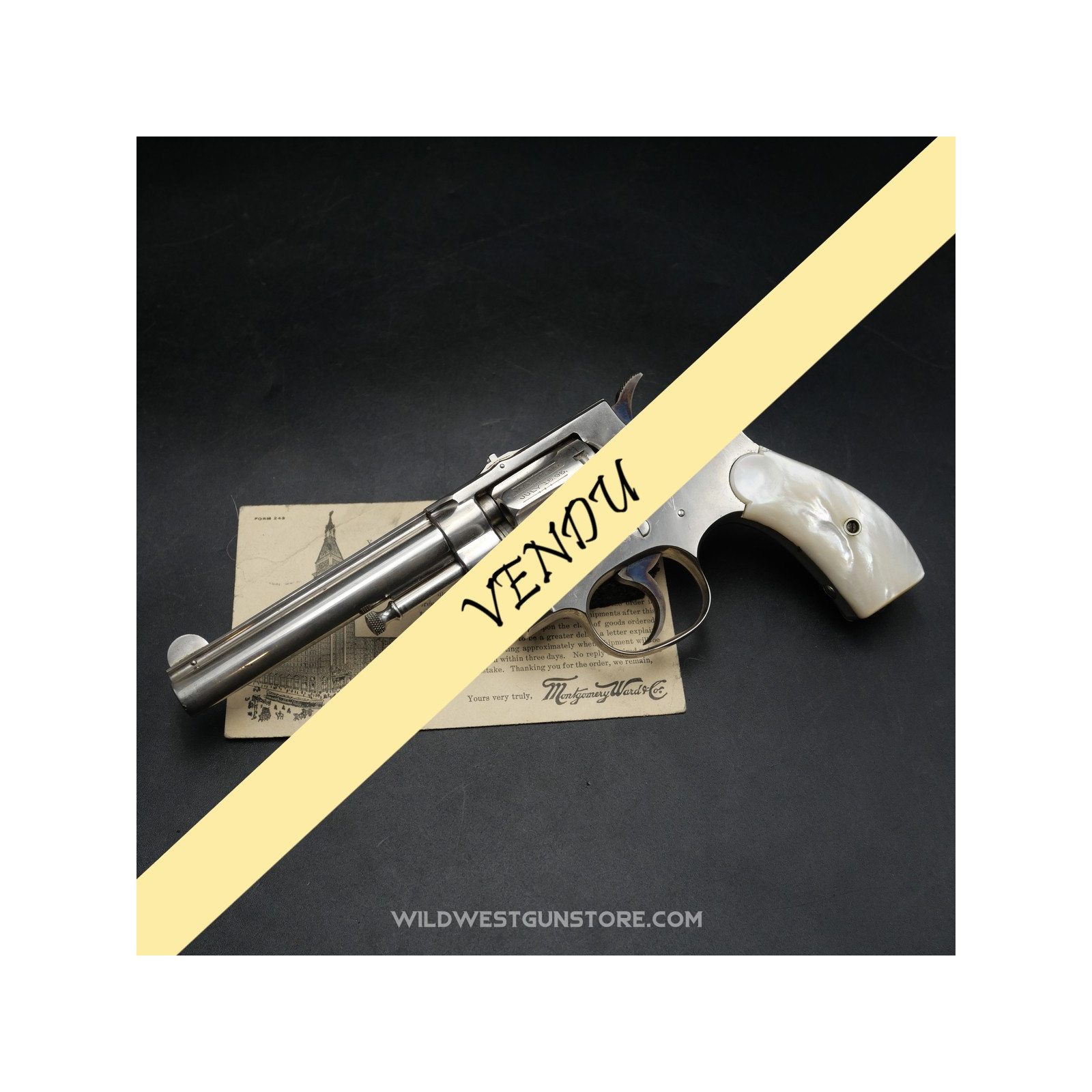 Mint Smith Wesson 1st model 1896 Cal32SWL Hand ejector signé