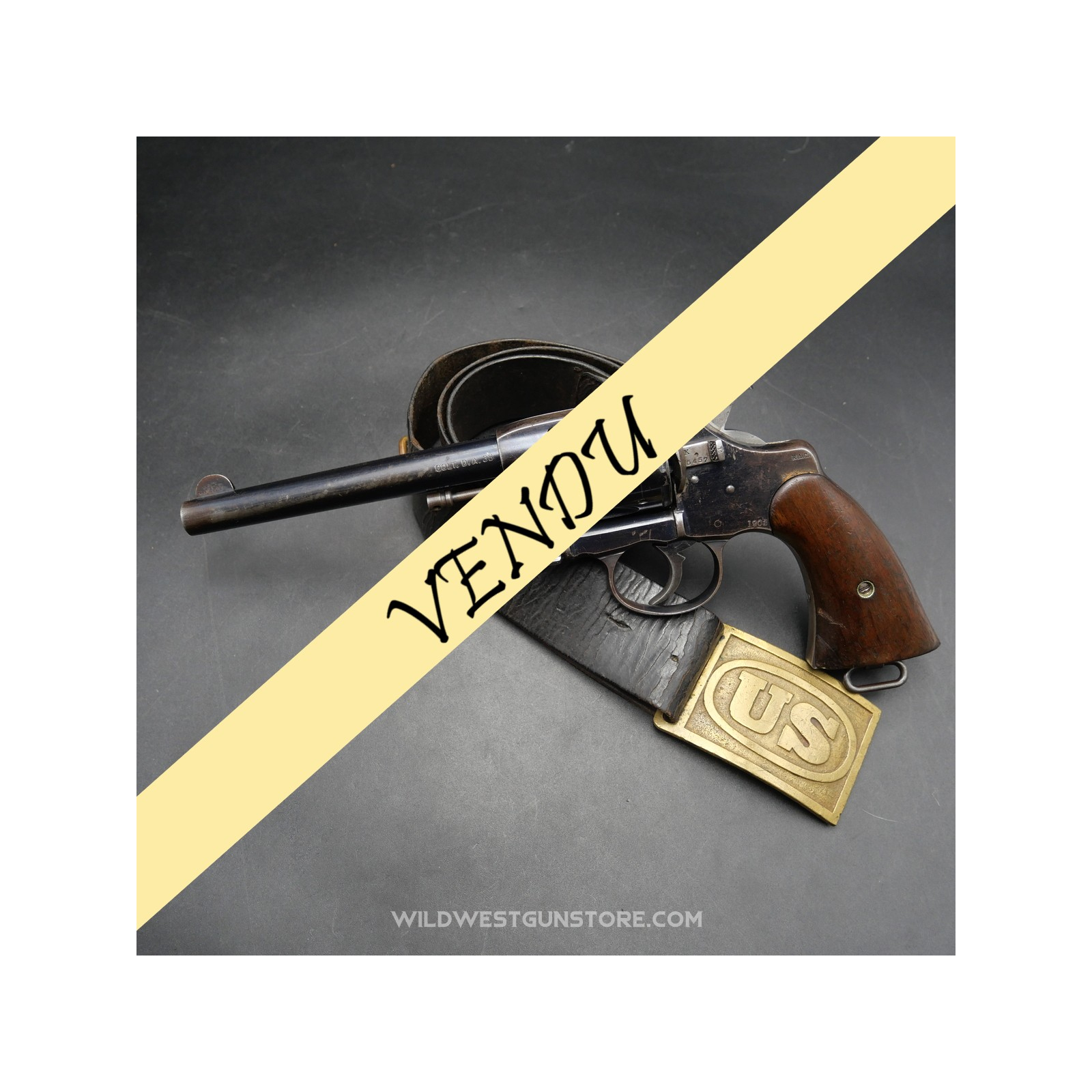 Revolver de dotation US Army Colt DA modèle 1895 calibre 38