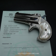 Superbe Pistolet Remington Derringer canons miroirs cal.41