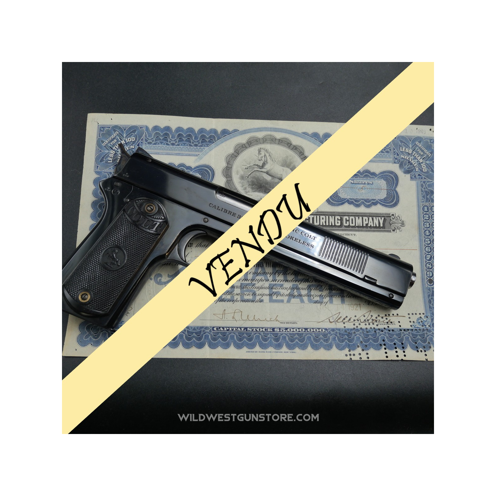 Pistolet Colt d'exception Modèle 1900 cal. 38 Sight Safety