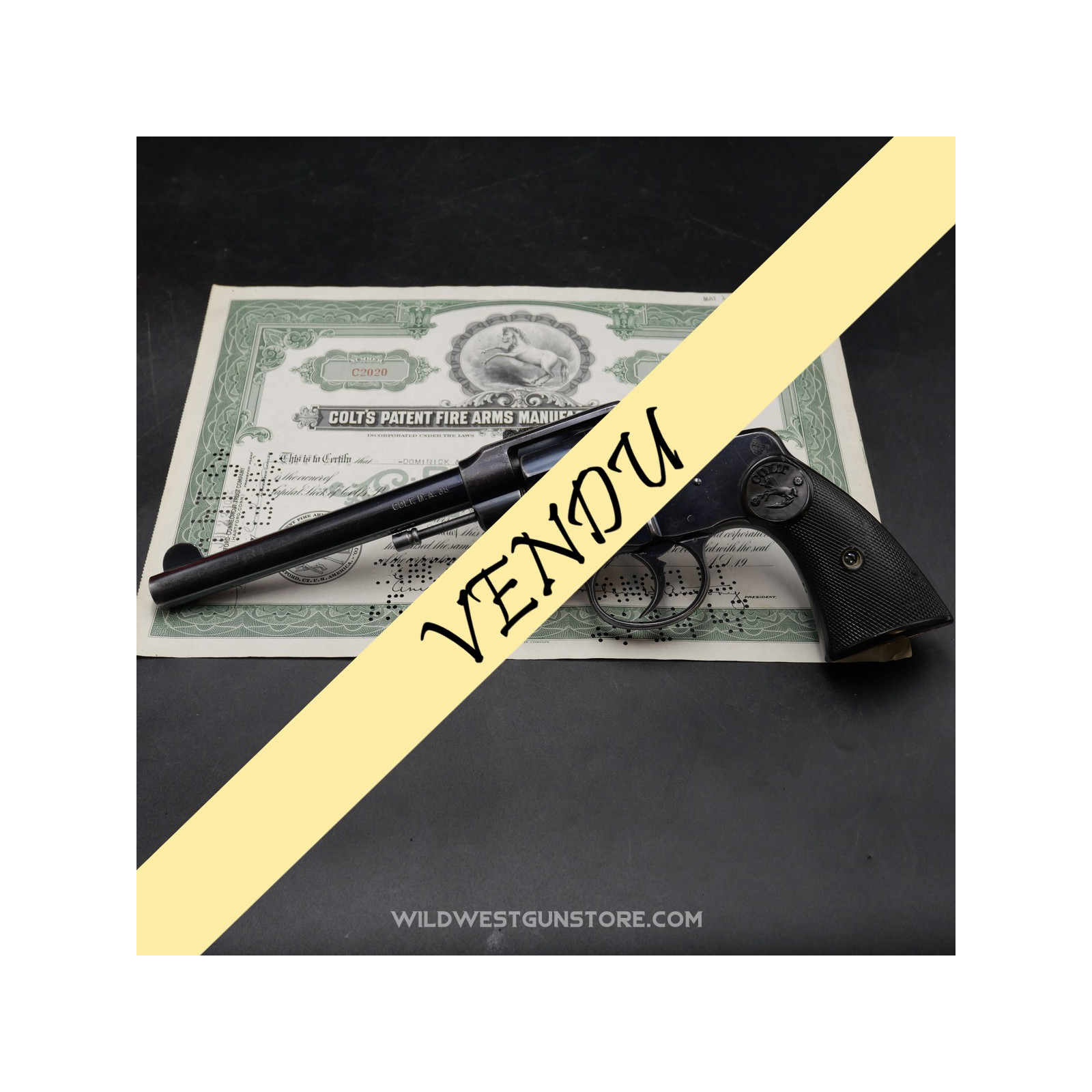 Rare Colt double action VP cal. 38 modèle 1895 canon miroir