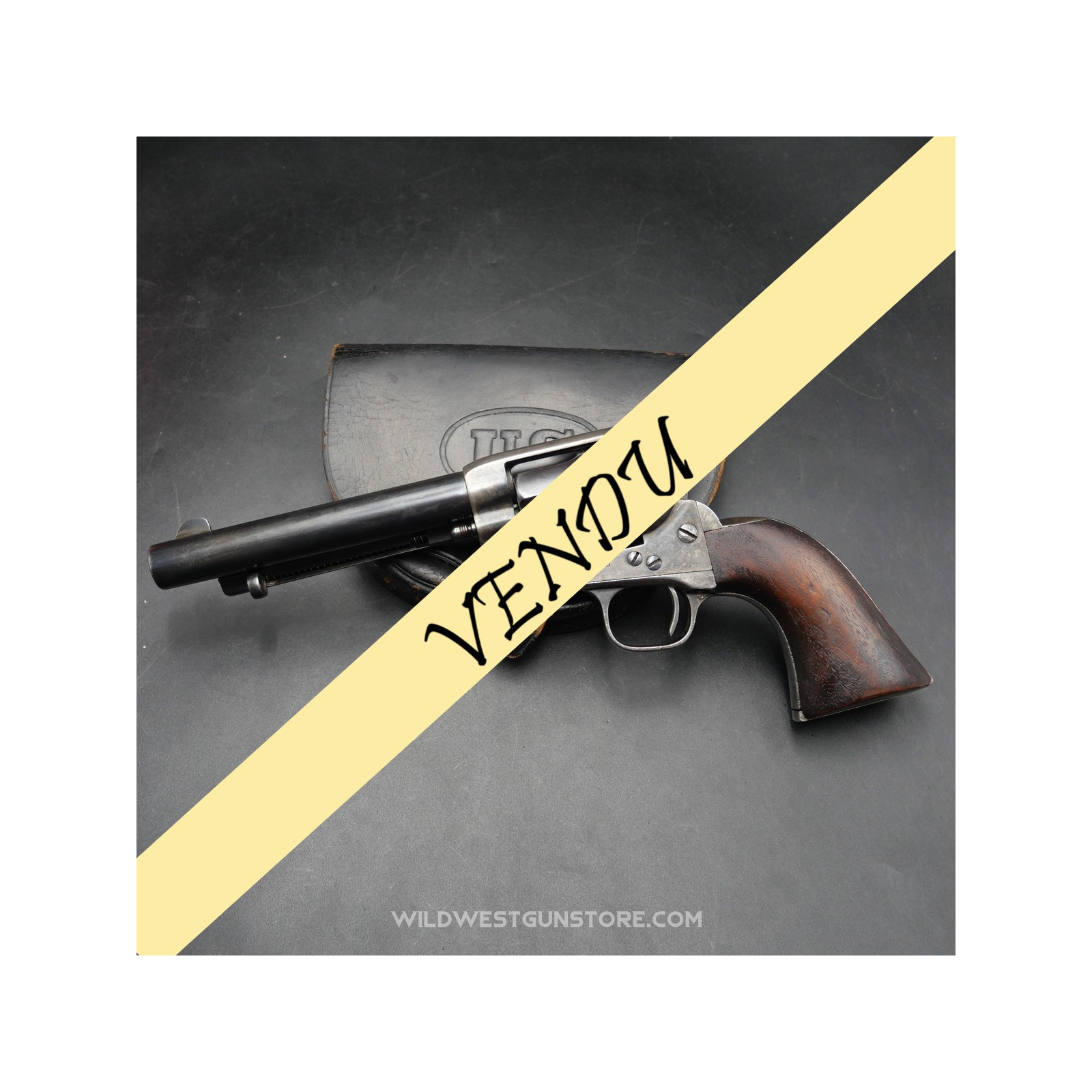 Colt SAA dotation US Army R.A.C, canon miroir calibre 45