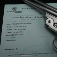 Pistolet de collection Smith et Wesson 1st model 1891 Calibre 22 LR