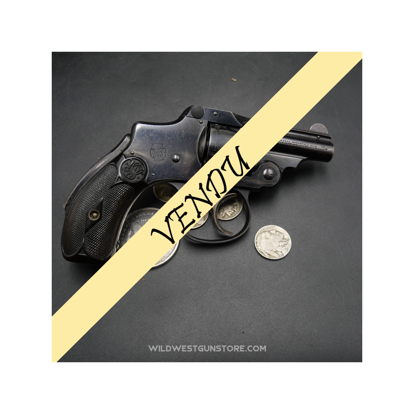 Excellent Smith Wesson Bicycle calibre 32 SW canon miroir 2''