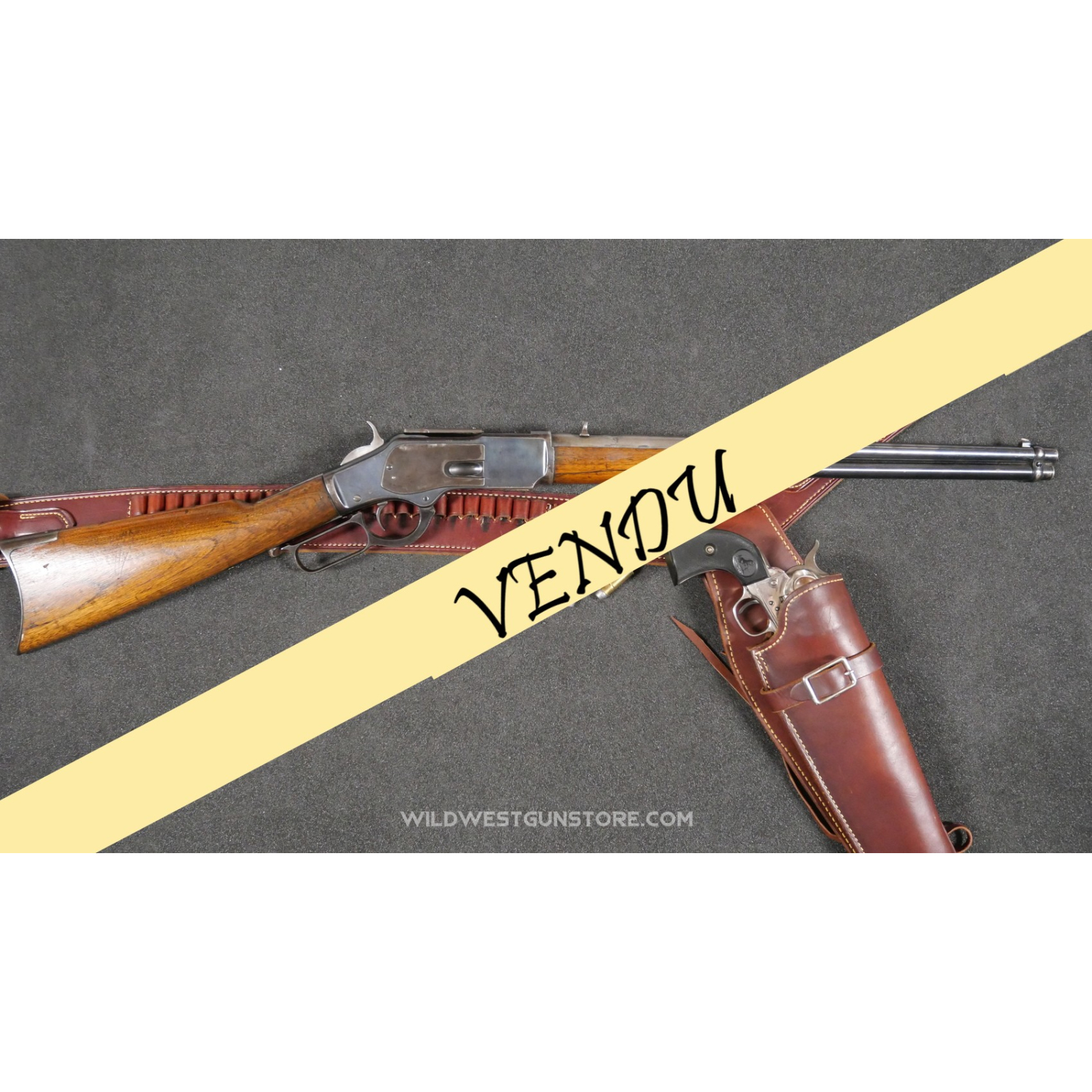 Historique carabine Western Winchester 1873 calibre 44-40 de 1882, beau canon 20''