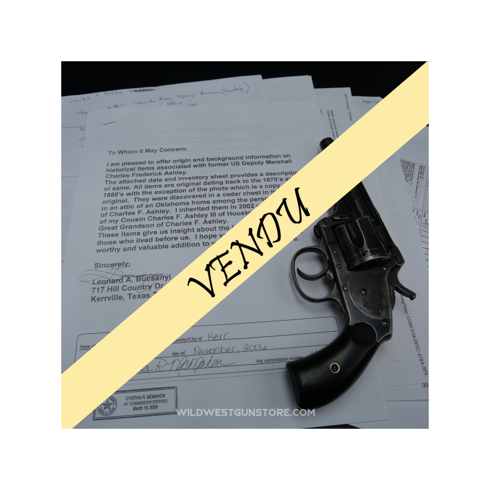 Deputy US Marshal C.F Ashley Merwin Hulbert revolver cal.38