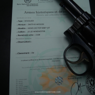 Rare Revolver Smith Wesson modèle 1899 Hand Ejector Cal.32-20 canon miroir