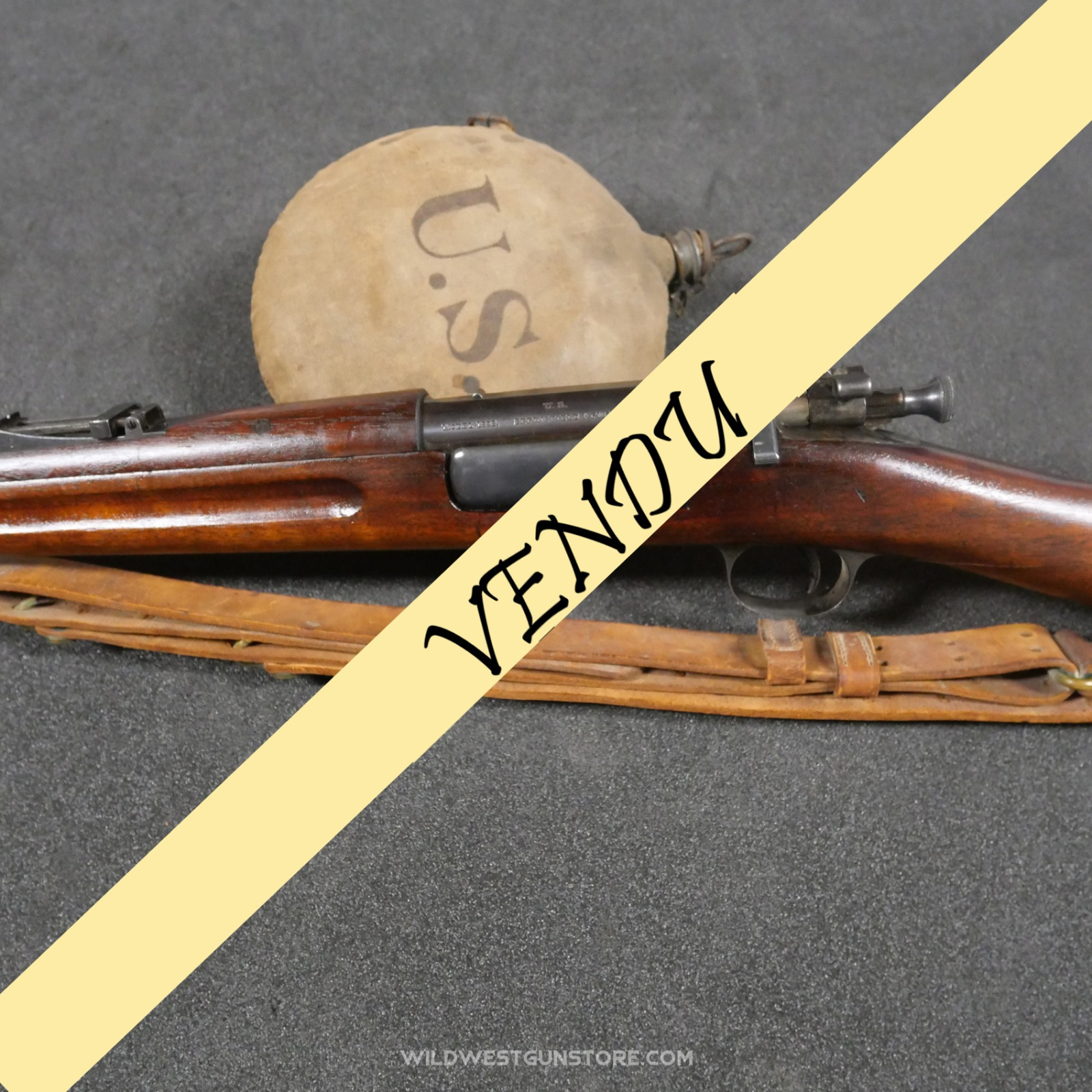 Springfield Krag de dotation US Army modèle 1898 short rifle canon miroir 26''