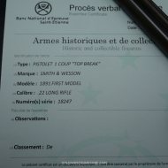 Pistolet de tir et collection Smith Wesson modèle 1891 avec excellent canon cal.22LR