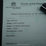 Mint revolver Smith Wesson cal. 32 double action 4th mod. et sa rare boite d'origine