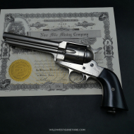 Revolver de collection Remington 1890 Beau canon calibre 44-40 Nickelage d'origine