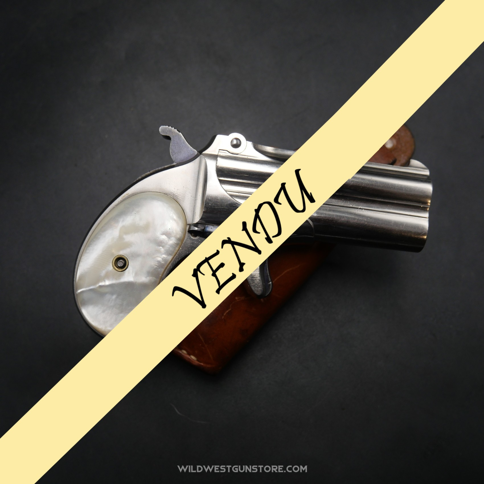 Pistolet de collection Remington 95 Over-under canons miroirs cal.41 et son holster