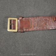 Ceinturon et Holster motif floral avec porte cartouches pour revolver canon long