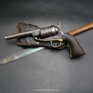 Revolver Colt 1860 Richards Conversion 1ST modèle Cal. 44 RF de 1872 et holster