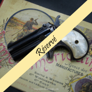 Superbe Derringer Remington 95 canons miroirs pistolet collection calibre 41RF poudre noire