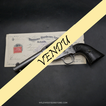 St Louis Colt SAA Peacemaker smokeless frame canon miroir calibre 45 et lettre archive Colt