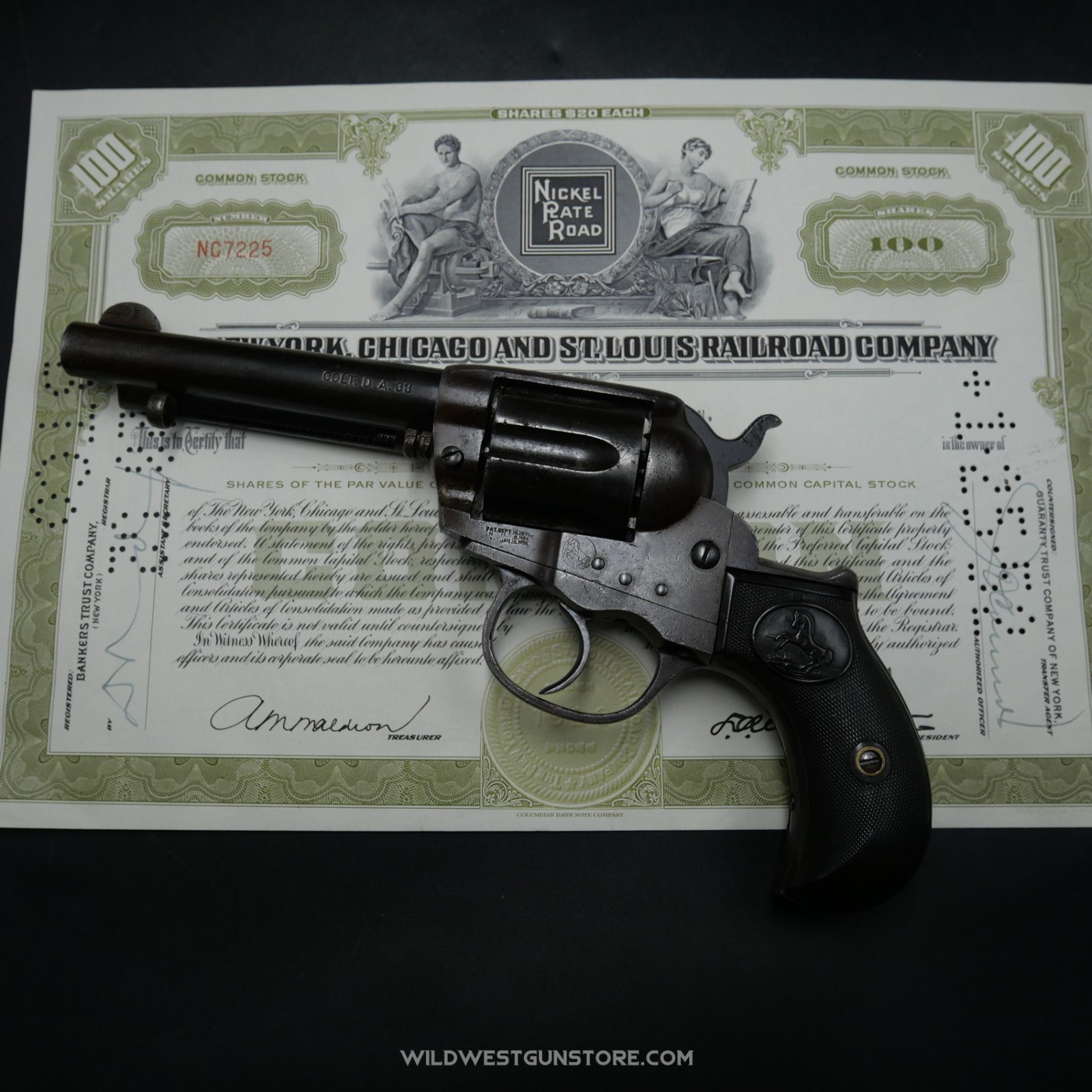 Revolver Colt tardif VP calibre 38 modèle de collection 1877 double action  fabrication 1905