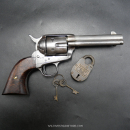 Revolver de collection Colt Single Action Army parfait état mécanique, canon Cal. 45 miroir