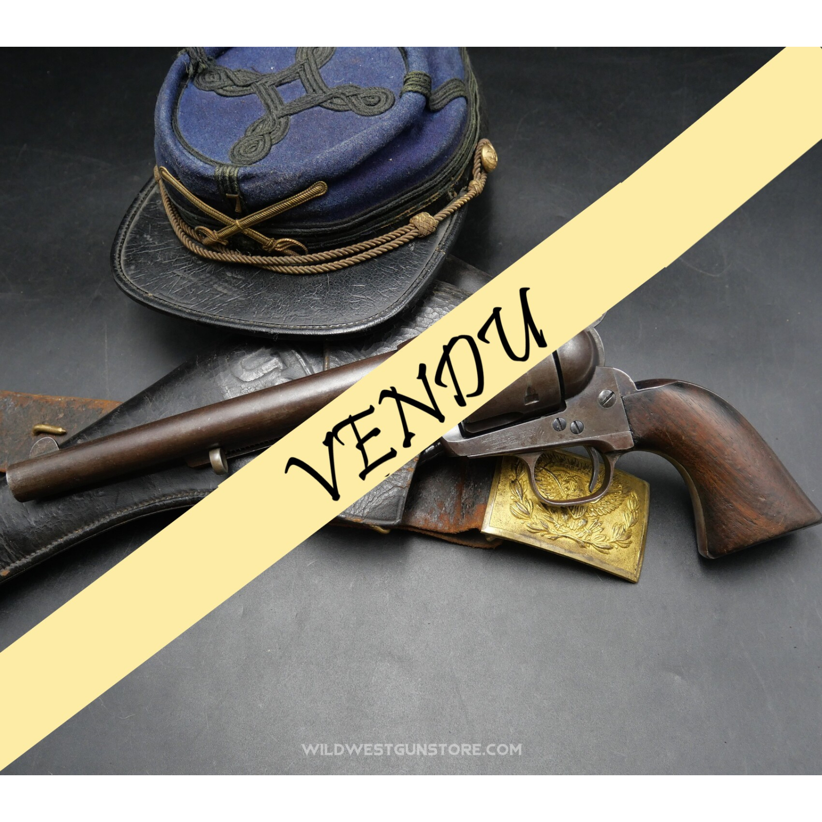 Historique Colt Single Action Army US Cavalry de 1878 cal.45, et lettre archives