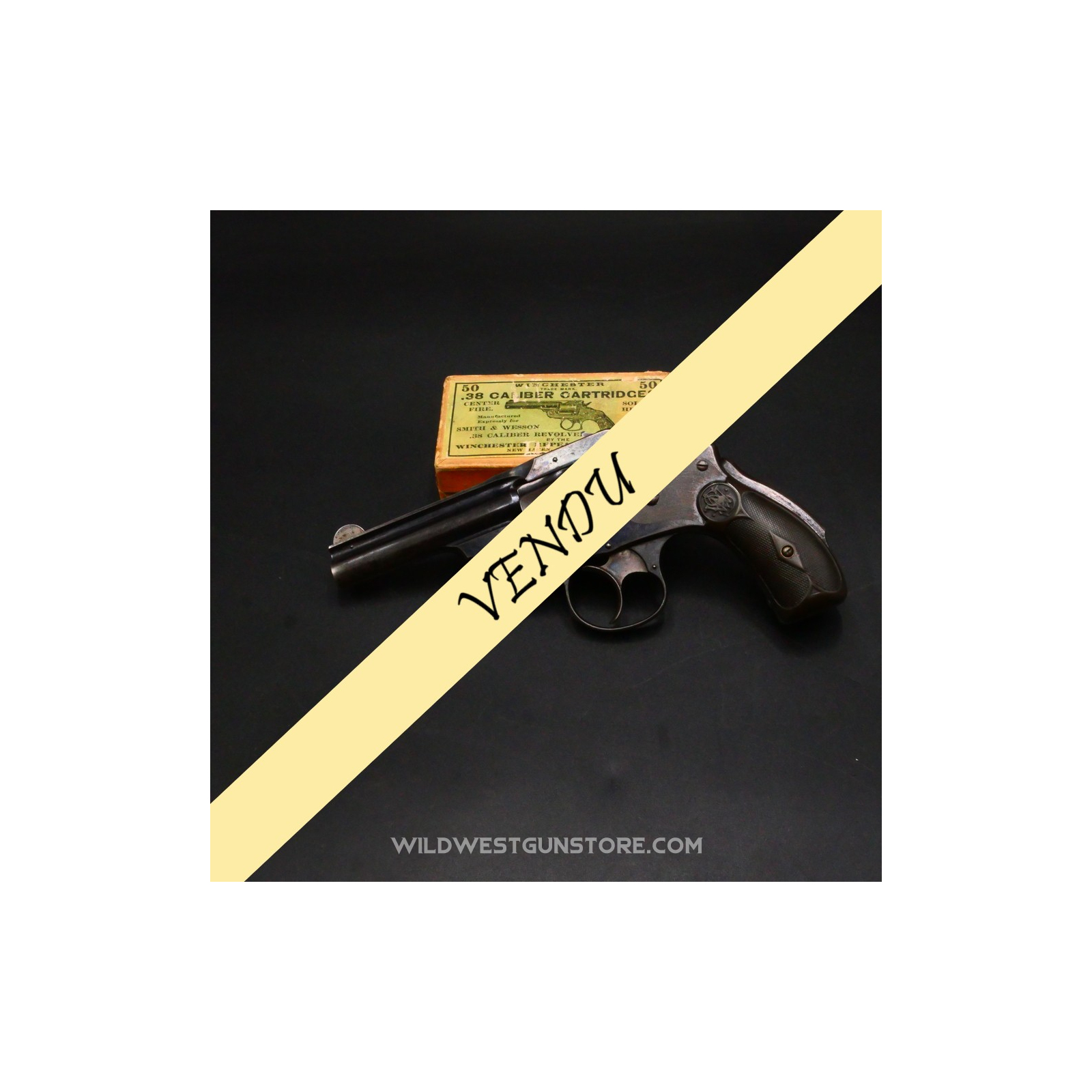 Revolver Smith Wesson 3rd mod. calibre 38 SW canon miroir