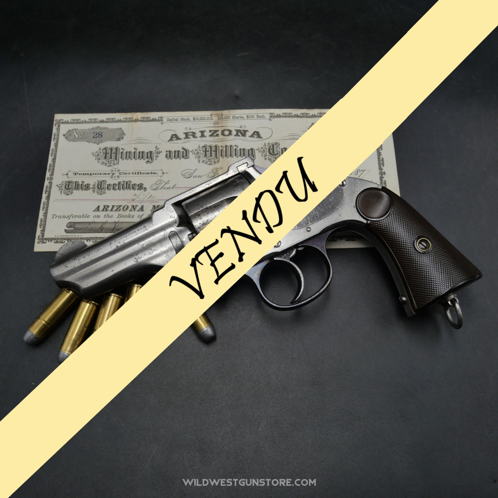 Revolver Frontier Merwin Hulbert cal. 44-40 nickelage d'origine, Double action 3rd model