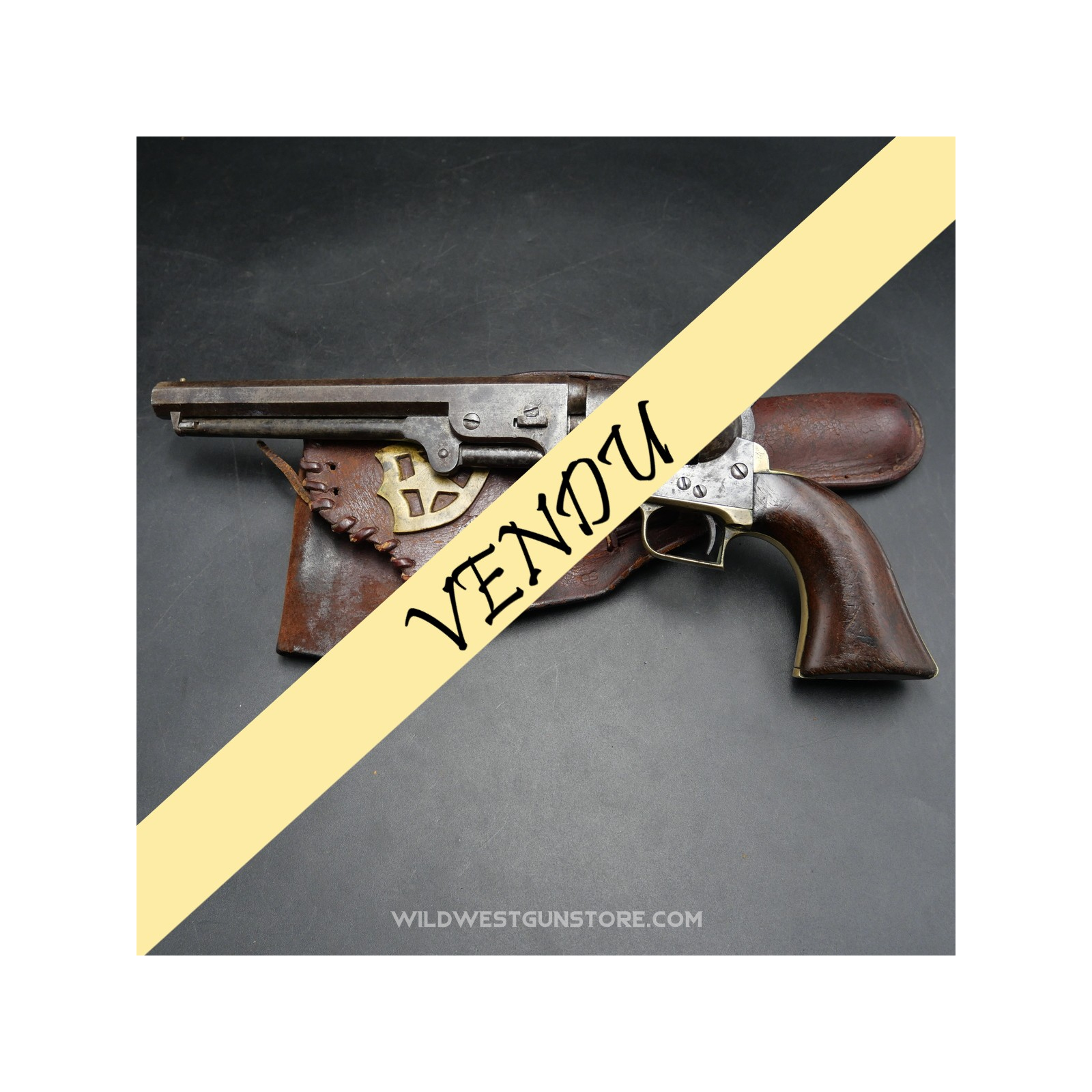 Rarissime Square-back Colt navy 1851 excellent état calibre 36