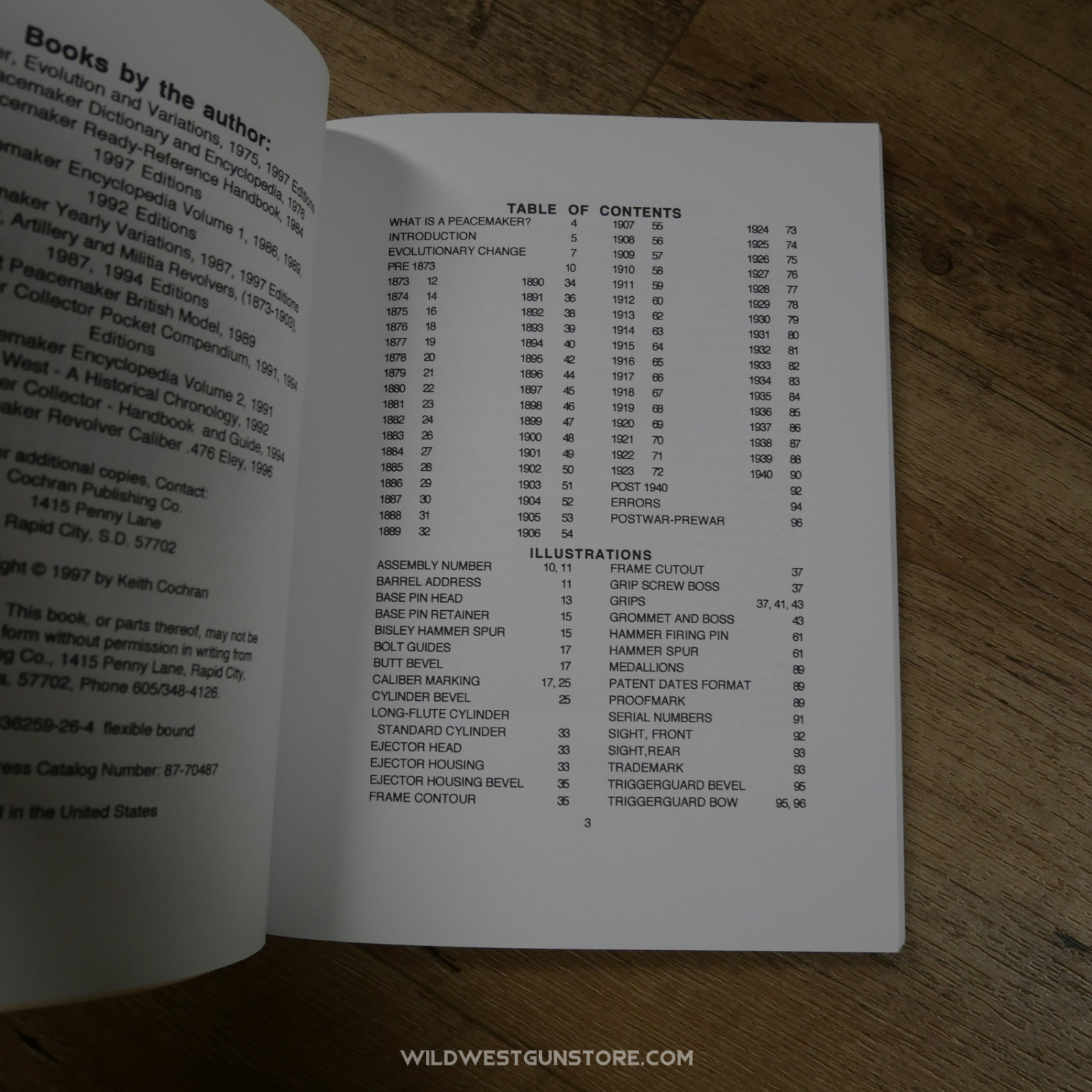 Livre de référence 'Colt Peacemaker Early Variations' de K. Cochran - Neuf