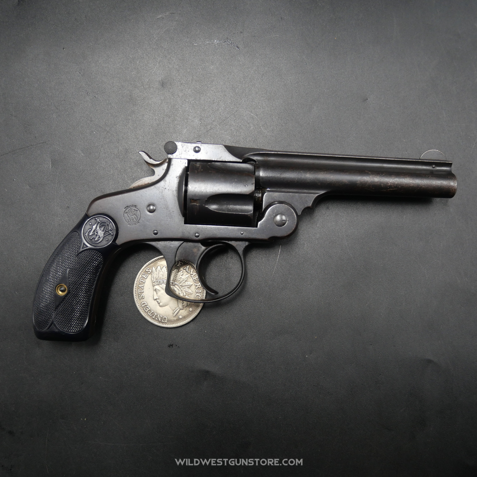 Revolver de collection Smith & Wesson DA 4th Model Canon miroir cal. .38 S&W poudre noire