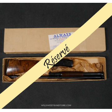 Exceptionnel Winchester 1897 Canon miroir Cal.12 tardif et son rarissime boite d'origine