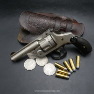 Rare Smith & Wesson Western Frontier DA Canon 4'' miroir Cal..44-40 – Nickelage d’Origine