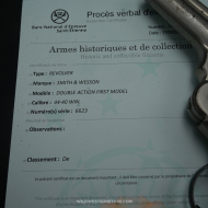 Rare Smith & Wesson Western Frontier DA Canon 4'' miroir Cal..44-40 – Nickelage d’Origine