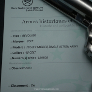 Colt Bisley Calibre 45 Single Action Army - Revolver de collection Fabrication de 1899