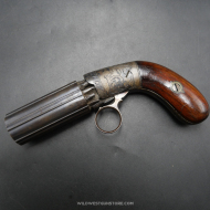 Pepperbox Bolen & Syms Medium Frame calibre .31, Pistolet de collection à poudre noire