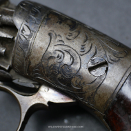 Pepperbox Bolen & Syms Medium Frame calibre .31, Pistolet de collection à poudre noire