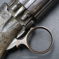 Pepperbox Bolen & Syms Medium Frame calibre .31, Pistolet de collection à poudre noire