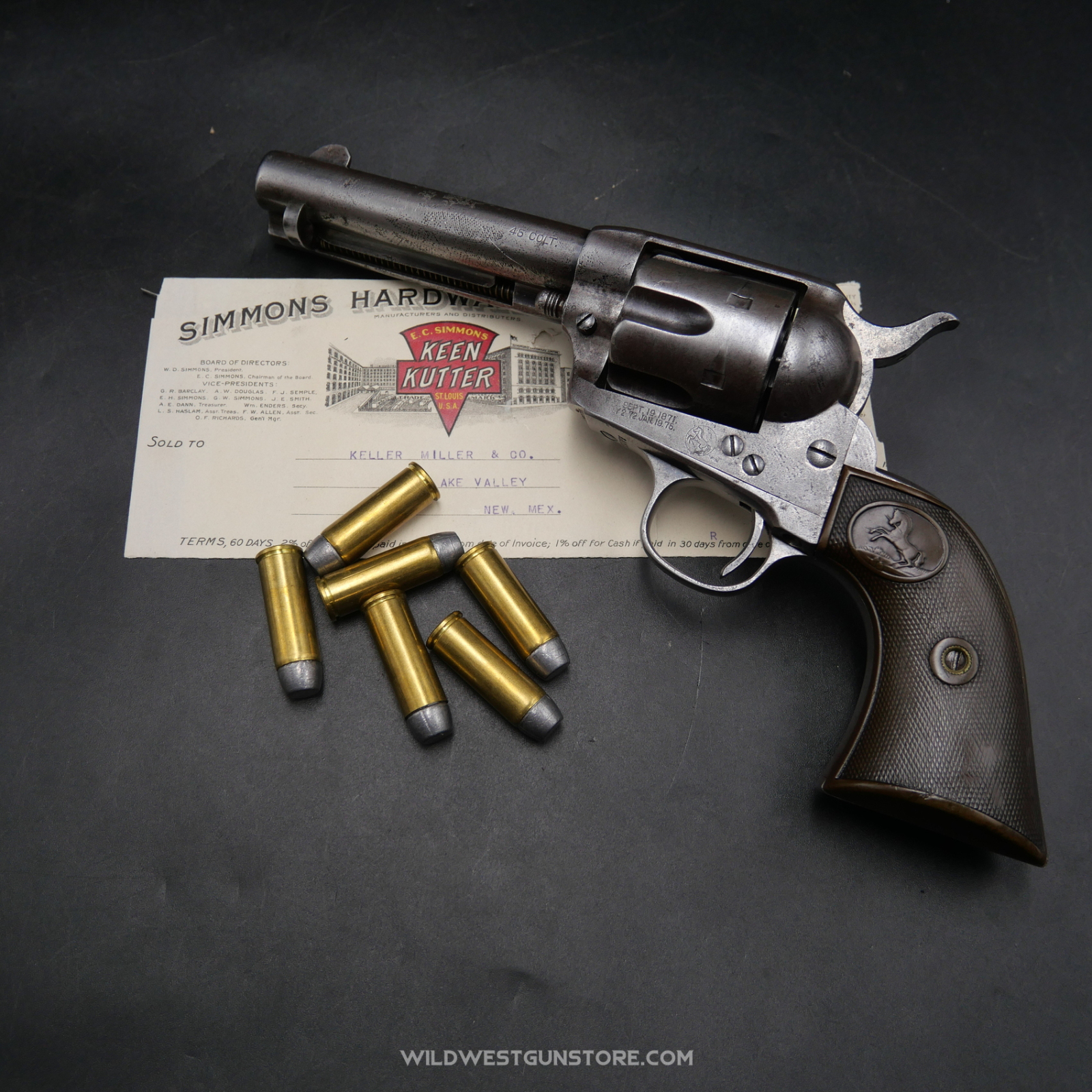 Colt Peacemaker Single Action Army Smokeless Frame calibre .45 Colt – Fabrication 1897