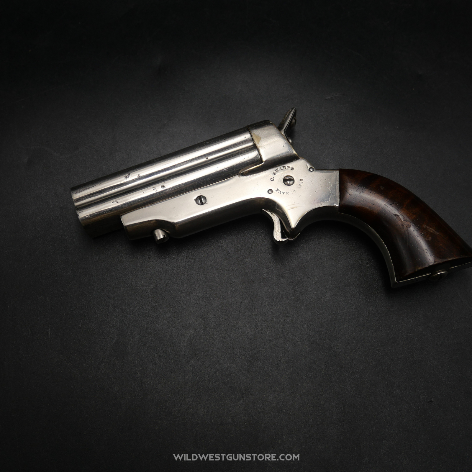 Pistolet de collection Sharps cal .30 Nickelage origine