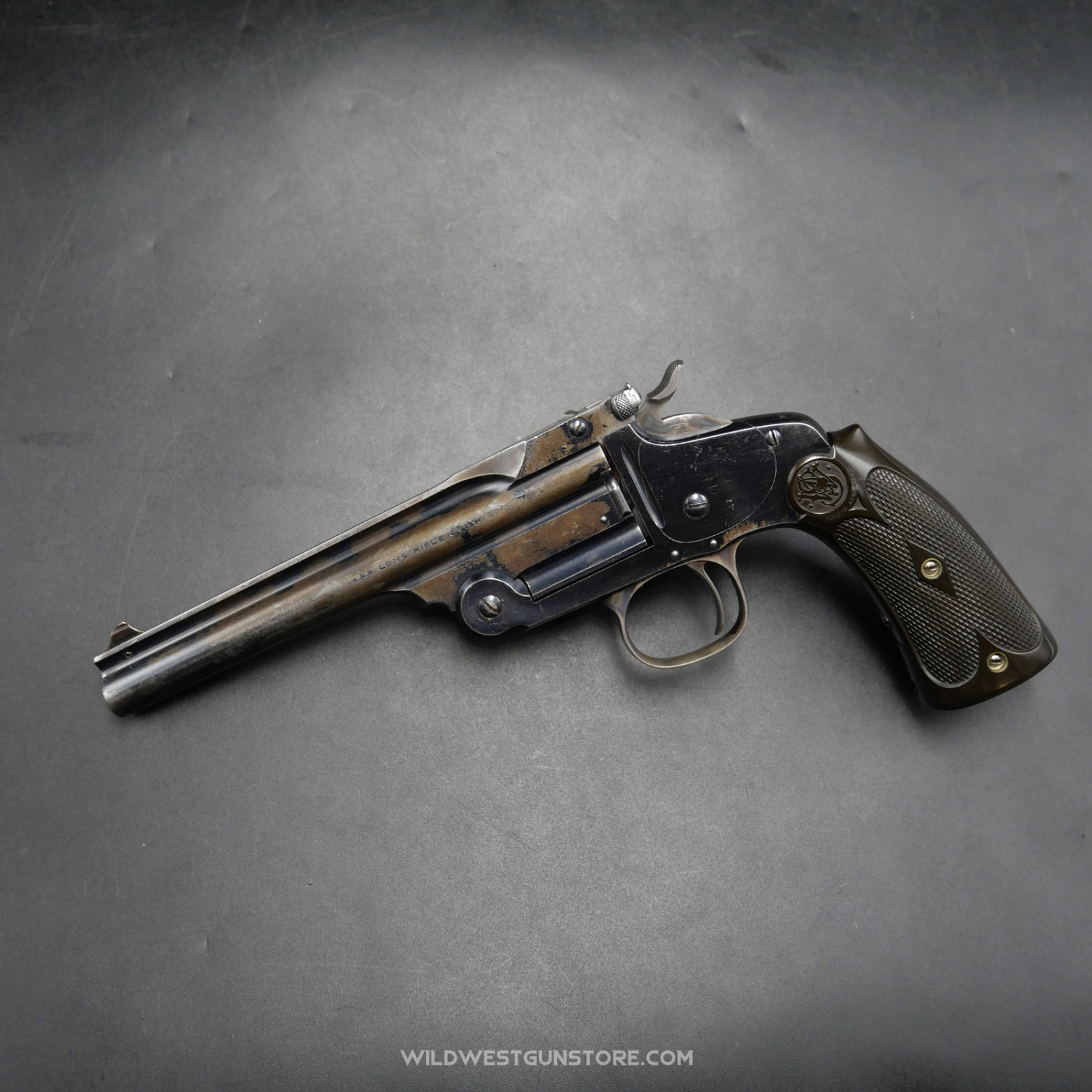 Pistolet Smith et Wesson 1891 canon 6'' miroir Calibre 22 LR