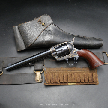 Rare Colt SAA Peacemaker US Cavalerie précoce, canon miroir cal 45 restauration