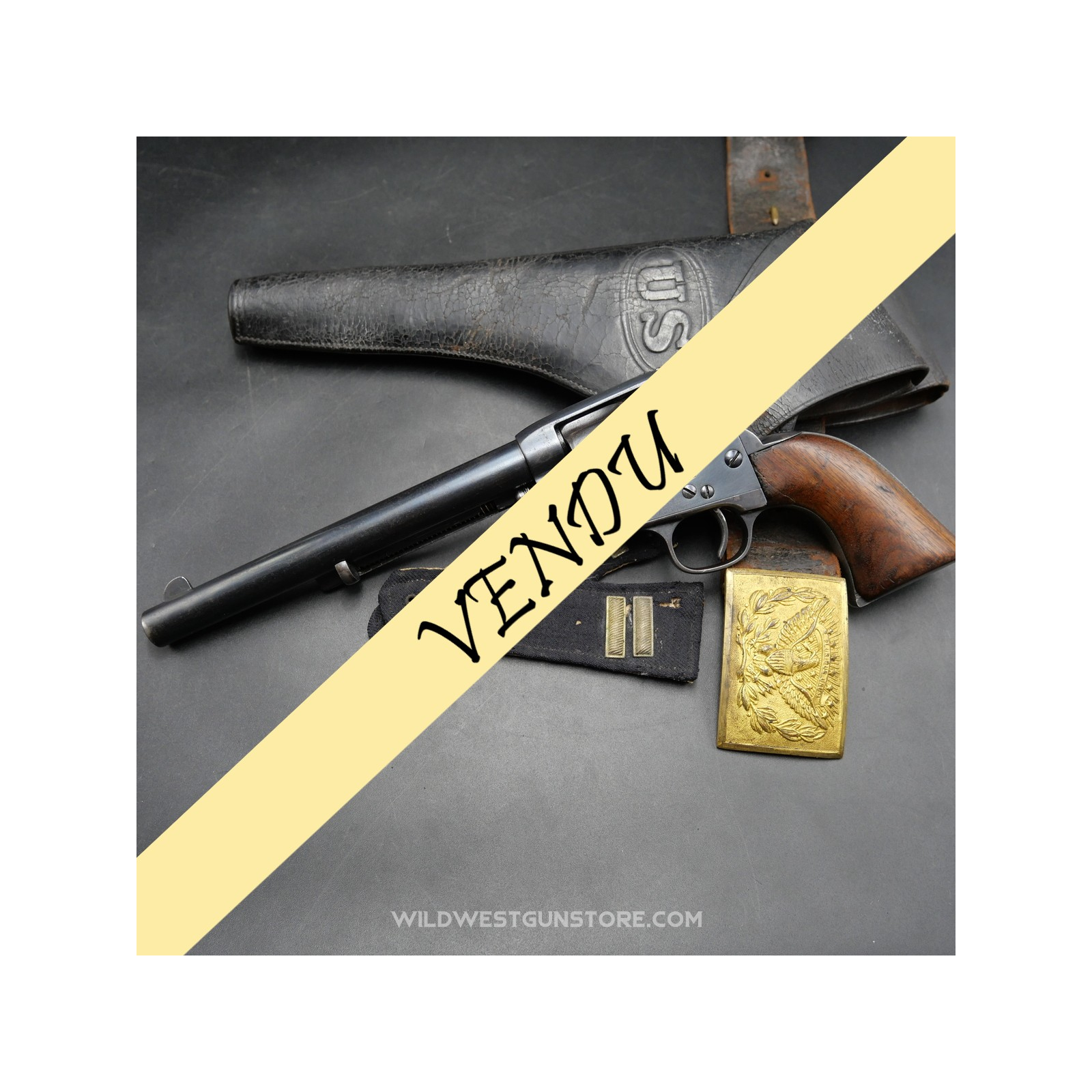 Rare Colt Cavalry revolver 1890 cal.45 et sa lettre Colt