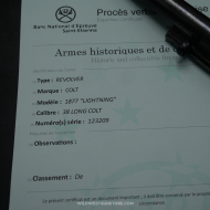 Revolver Colt double action modèle 1877 calibre 38 poudre noire de collection