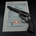 Colt Peacemaker intouché de 1895 et son Certificat Colt