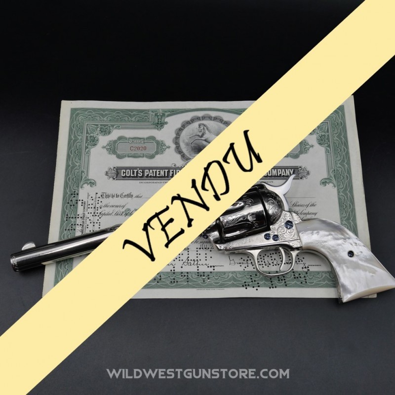 Exceptionnel Colt 1873 SAA Peacemaker gravé calibre 45