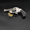Revolver nickelé Smith Wesson Hammerless calibre 38SW