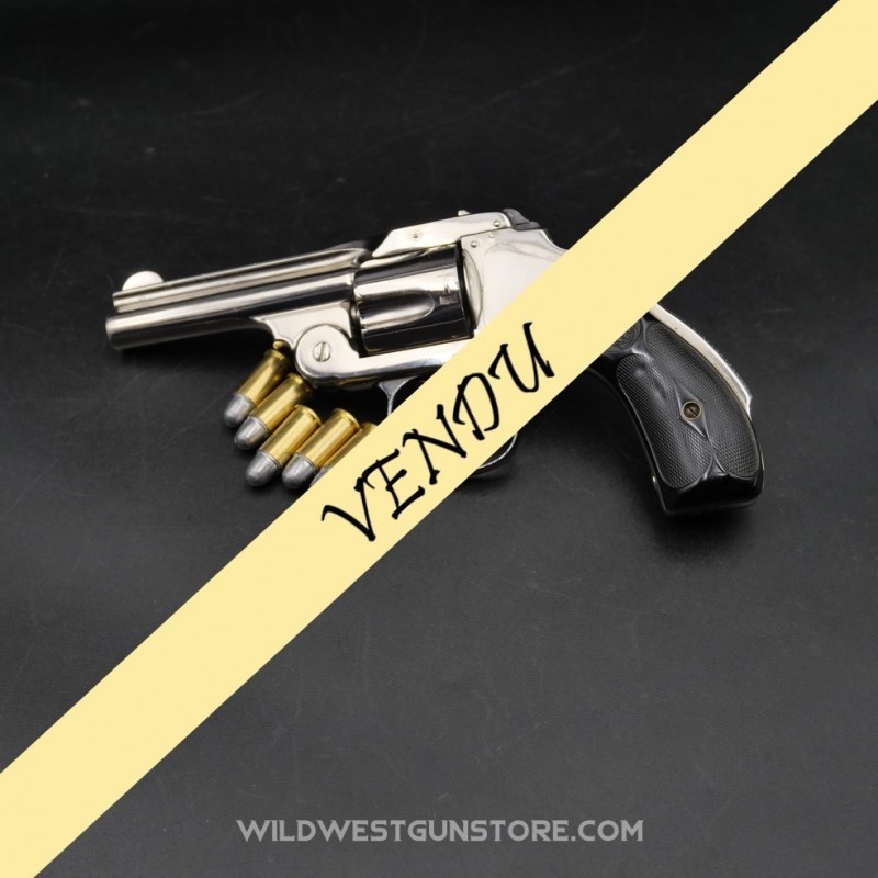 Revolver nickelé Smith Wesson Hammerless calibre 38SW