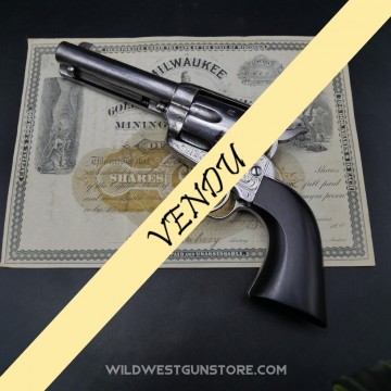 Colt Western gravure ancienne cal. 44-40 crosse ébène