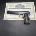 Pistolet Colt automatique 1900 calibre 38 et lettre Colt