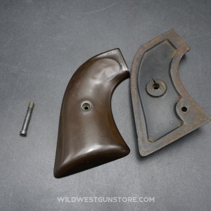 Plaquettes Origine Gutta Percha Colt SAA 1st Gen usure