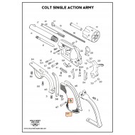 Plaquettes Origine Gutta Percha Colt SAA 1st Gen usure
